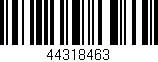 Código de barras (EAN, GTIN, SKU, ISBN): '44318463'