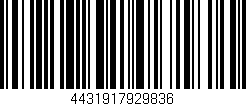 Código de barras (EAN, GTIN, SKU, ISBN): '4431917929836'