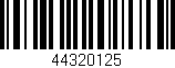 Código de barras (EAN, GTIN, SKU, ISBN): '44320125'