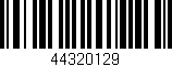 Código de barras (EAN, GTIN, SKU, ISBN): '44320129'