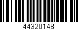 Código de barras (EAN, GTIN, SKU, ISBN): '44320148'