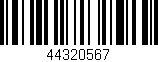 Código de barras (EAN, GTIN, SKU, ISBN): '44320567'