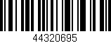Código de barras (EAN, GTIN, SKU, ISBN): '44320695'