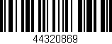 Código de barras (EAN, GTIN, SKU, ISBN): '44320869'