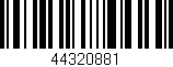 Código de barras (EAN, GTIN, SKU, ISBN): '44320881'