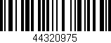 Código de barras (EAN, GTIN, SKU, ISBN): '44320975'
