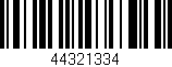 Código de barras (EAN, GTIN, SKU, ISBN): '44321334'