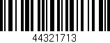 Código de barras (EAN, GTIN, SKU, ISBN): '44321713'