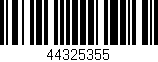Código de barras (EAN, GTIN, SKU, ISBN): '44325355'