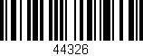 Código de barras (EAN, GTIN, SKU, ISBN): '44326'