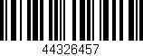 Código de barras (EAN, GTIN, SKU, ISBN): '44326457'