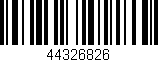 Código de barras (EAN, GTIN, SKU, ISBN): '44326826'