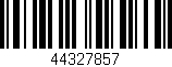 Código de barras (EAN, GTIN, SKU, ISBN): '44327857'