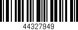 Código de barras (EAN, GTIN, SKU, ISBN): '44327949'