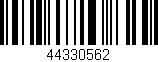 Código de barras (EAN, GTIN, SKU, ISBN): '44330562'