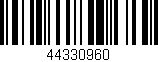 Código de barras (EAN, GTIN, SKU, ISBN): '44330960'
