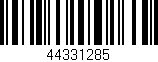Código de barras (EAN, GTIN, SKU, ISBN): '44331285'