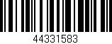 Código de barras (EAN, GTIN, SKU, ISBN): '44331583'