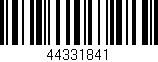 Código de barras (EAN, GTIN, SKU, ISBN): '44331841'
