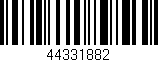 Código de barras (EAN, GTIN, SKU, ISBN): '44331882'