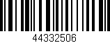 Código de barras (EAN, GTIN, SKU, ISBN): '44332506'