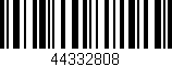 Código de barras (EAN, GTIN, SKU, ISBN): '44332808'