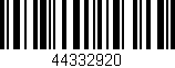 Código de barras (EAN, GTIN, SKU, ISBN): '44332920'
