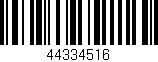 Código de barras (EAN, GTIN, SKU, ISBN): '44334516'