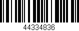 Código de barras (EAN, GTIN, SKU, ISBN): '44334836'