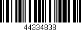 Código de barras (EAN, GTIN, SKU, ISBN): '44334838'
