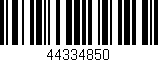 Código de barras (EAN, GTIN, SKU, ISBN): '44334850'