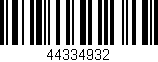 Código de barras (EAN, GTIN, SKU, ISBN): '44334932'
