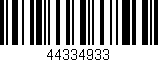 Código de barras (EAN, GTIN, SKU, ISBN): '44334933'