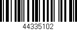Código de barras (EAN, GTIN, SKU, ISBN): '44335102'