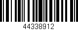 Código de barras (EAN, GTIN, SKU, ISBN): '44338912'