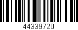 Código de barras (EAN, GTIN, SKU, ISBN): '44339720'