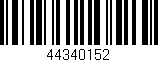 Código de barras (EAN, GTIN, SKU, ISBN): '44340152'