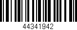 Código de barras (EAN, GTIN, SKU, ISBN): '44341942'