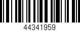 Código de barras (EAN, GTIN, SKU, ISBN): '44341959'