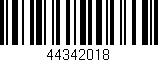 Código de barras (EAN, GTIN, SKU, ISBN): '44342018'