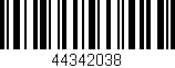 Código de barras (EAN, GTIN, SKU, ISBN): '44342038'