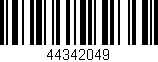 Código de barras (EAN, GTIN, SKU, ISBN): '44342049'