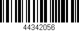Código de barras (EAN, GTIN, SKU, ISBN): '44342056'