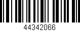 Código de barras (EAN, GTIN, SKU, ISBN): '44342066'