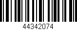 Código de barras (EAN, GTIN, SKU, ISBN): '44342074'