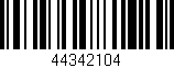 Código de barras (EAN, GTIN, SKU, ISBN): '44342104'