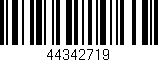Código de barras (EAN, GTIN, SKU, ISBN): '44342719'