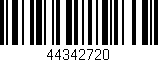 Código de barras (EAN, GTIN, SKU, ISBN): '44342720'