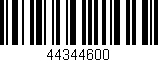 Código de barras (EAN, GTIN, SKU, ISBN): '44344600'