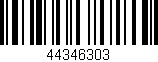 Código de barras (EAN, GTIN, SKU, ISBN): '44346303'